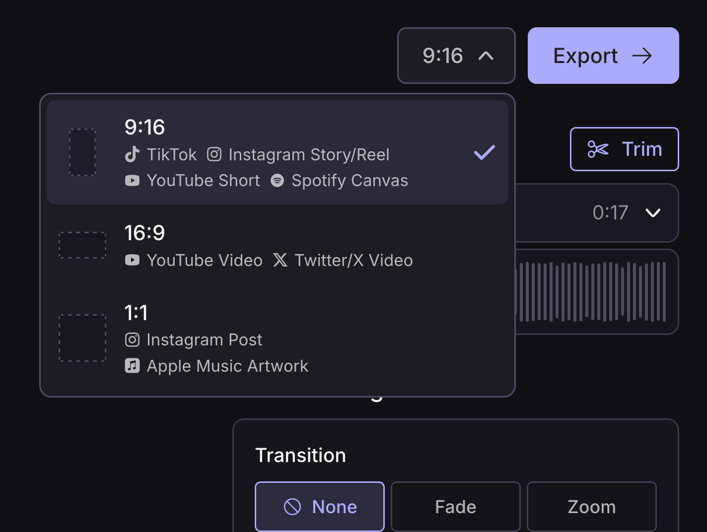 multi platform export